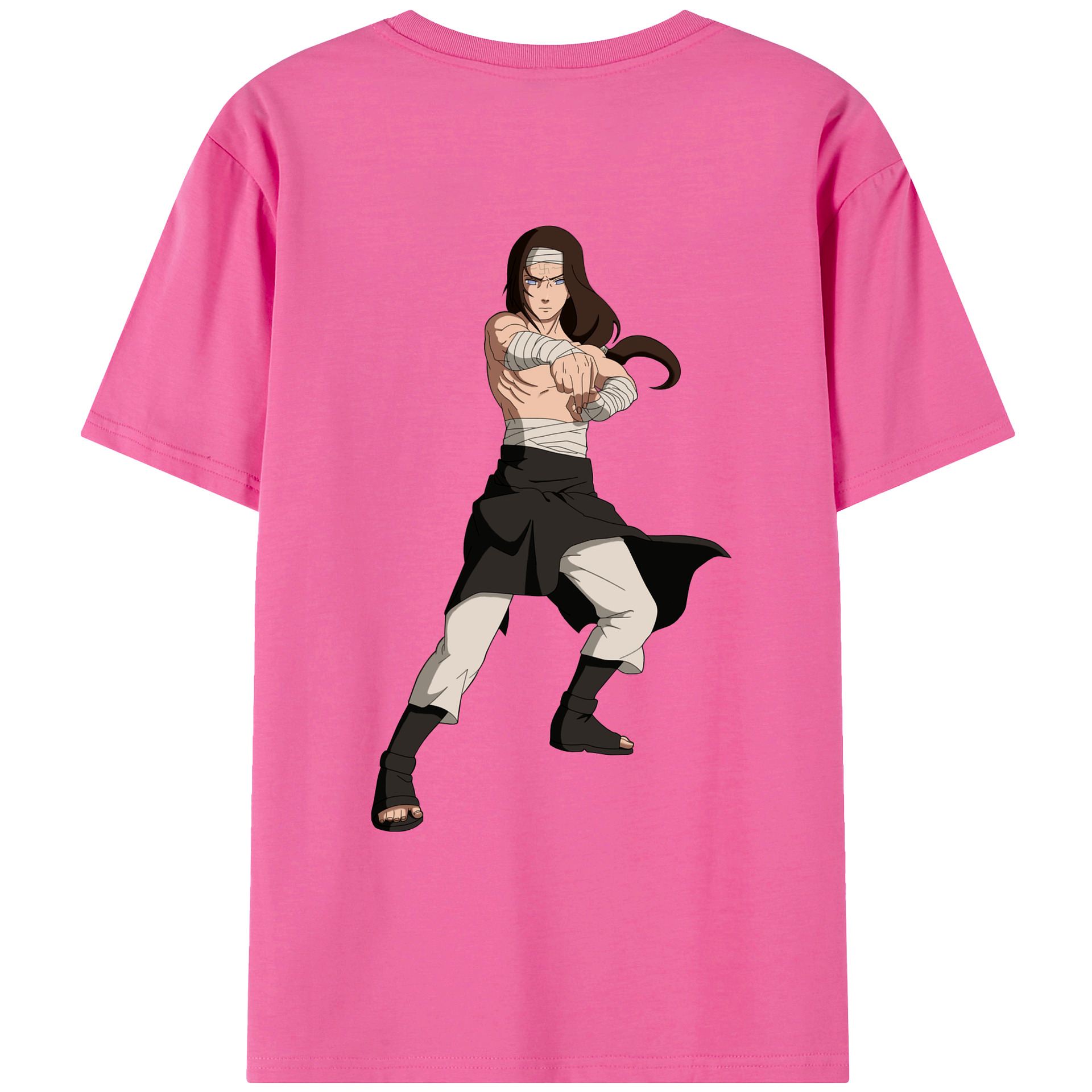 （画像用） NARUTO -ナルト- 日向ネジ Hyūga Neji レディース半袖Tシャツ(バックプリント)